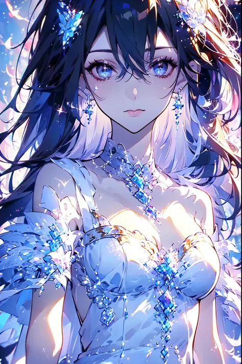    High Quality ,   high resolution,、  brown eyes  、big goals、 dark hair、(  long hair:1.3),  Straight Hair  、7 really small    、Umbilical cord、    White Short Sleeve Tee
Ong hair， Kirito    ， Big breasts (d), Chest, 
