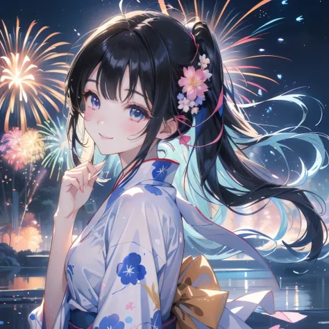 街を見ているblack hairのアニメの女の子, Beautiful dark haired girl smiling, black hair, black hair, black hair, without headphones, I'm not wearing headphones, Nightcore, anime style 4k, anime wallpaper 4k, anime wallpaper 4k , Anime Art Wallpaper 4k, Anime Art Wallpape...