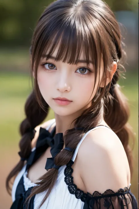 masterpiece, best quality, finely detail, hight resolution, Beautiful detailed eyes, Natural Lip, girl, an exquisitely detailed and beautiful face and eyes and skin, raw photo, young face, cute, slender body, parted bangs, high school student, castle, twin...