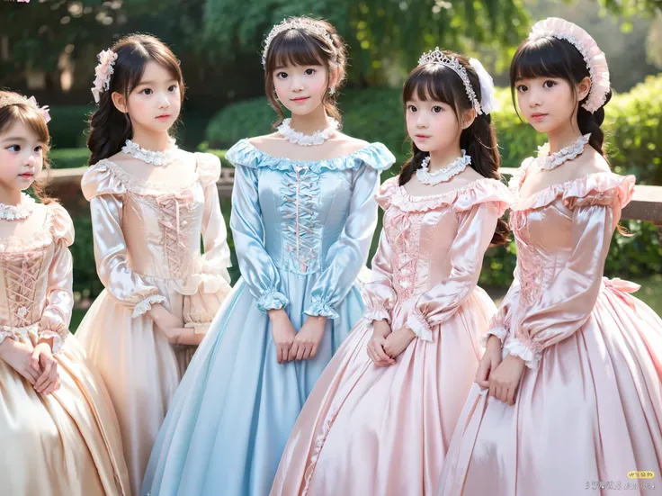 ,highest quality, masterpiece, highest resolution, artwork, super それにget used to it, many get used to it, get used to it, それにget used to it, 3K realistic photos,,((ten year old young girls:1.1)),((short body height:1.2)),Super detailed baby face,They are p...