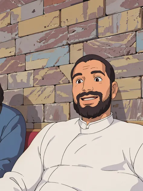 there are two men sitting next to each other on a couch, mohamed reda, ahmad merheb, mohamed chahin, very very low quality picture, ismail, riyahd cassiem, mutahar laughing, amr elshamy, professional profile picture, saadane afif, emad mostaque, hicham hab...