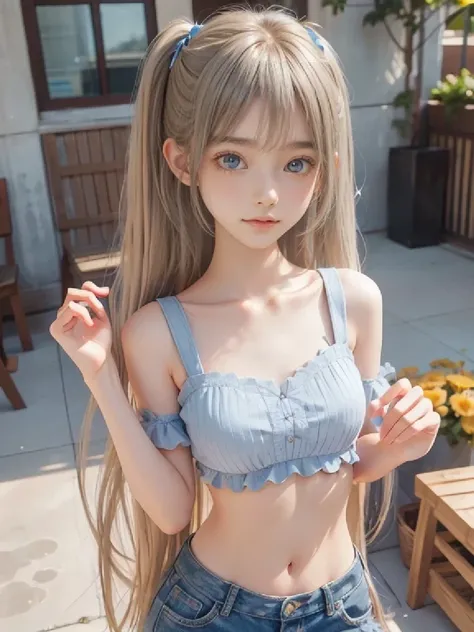 Ultra-realistic:1.3、bright expression、photorealisim、top-quality、超A high resolution、8k RAW photo、Photo of an exquisitely beautiful girl、ultimate beauty girl、Detailed cute and beautiful face、(pureerosface_v1:0.008)、Beautiful bangs、Pretty girl、Glowing white ...