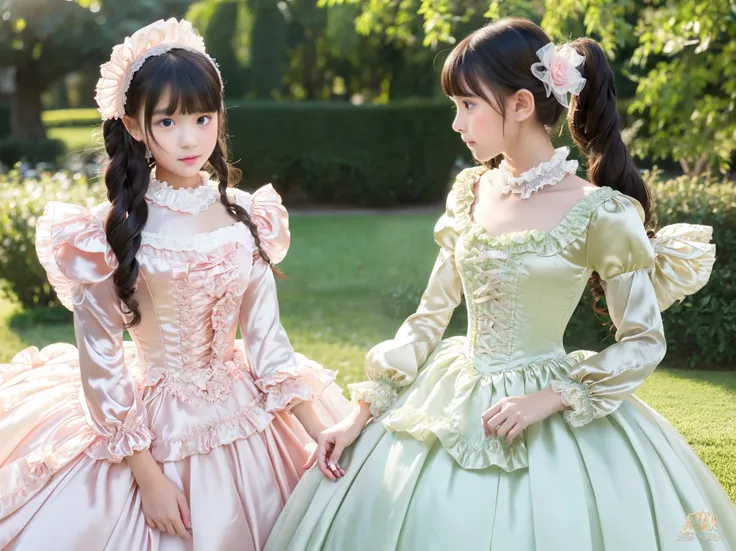 ,highest quality, masterpiece, highest resolution, artwork, super それにget used to it, many get used to it, get used to it, それにget used to it, 3K realistic photos,,((ten year old young girls:1.1)),((short body height:1.2)),Super detailed baby face,They are p...