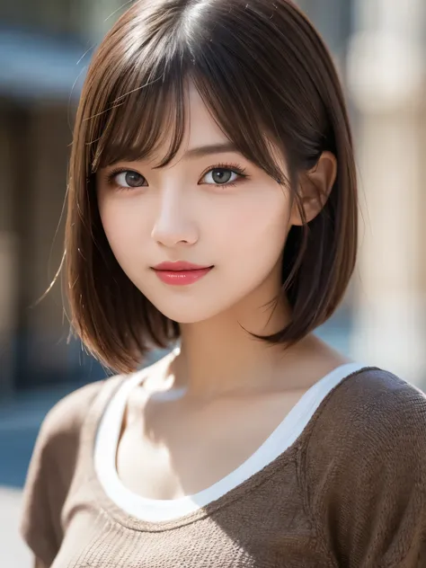 (masterpiece), highly realistic, beautiful atmosphere, intricate textures, super-resolution, hyper-realistic, high contrast, Portrait of a cute girl, looking at viewer, Focus on the Face, (Glowing Eyes), Glossy lips, rouge lip, make-up, blush cheek, smile,...
