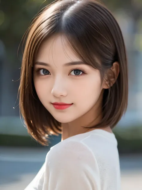 (masterpiece), highly realistic, beautiful atmosphere, intricate textures, super-resolution, hyper-realistic, high contrast, Portrait of a cute girl, looking at viewer, Focus on the Face, (Glowing Eyes), Glossy lips, rouge lip, make-up, blush cheek, smile,...