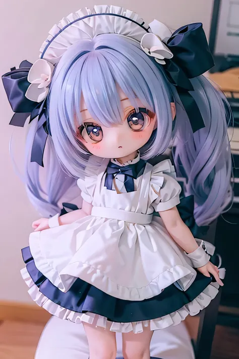 
          rabbit girl         、             chibi    、     young girl、 maid clothes　