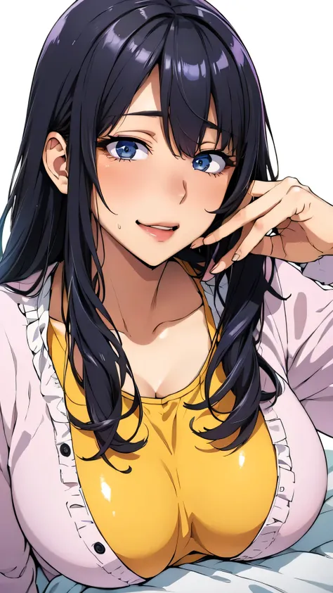 (((masterpiece))), (((top quality))), ((super detailed)), (very detailed CG illustration), (masterpiece:1.5), (((sexyランジェリー))),detailed pictures, smile, sexy, (top quality: 1.4), (1 girl), beautiful Face, (black hair, long hair: 1.3), beautiful Hairstyle, ...