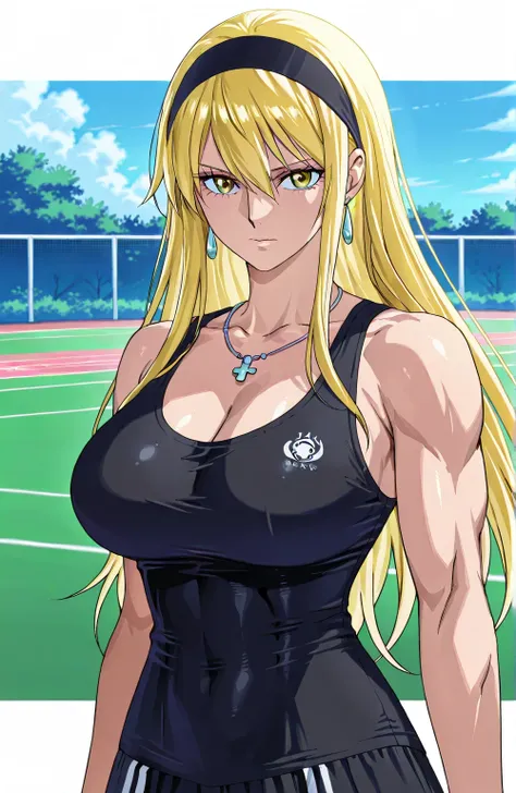 score 9 、score 8 up、score 7 up、source anime、masterpiece、top quality、high definition、anime coloring、1woman、katya、cool beauty、 anime woman wearing white tennis suit with long hair、solo、Beautiful anime portrait、beautiful anime girls、anime girl、BEAUTIFUL ANIME...
