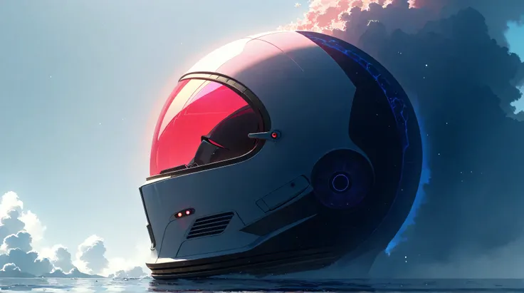 a futuristic landscape in the illustrative style of french illustrator Moebius, (blues, yellows), brutalist architecture, brutalism, retrofuturistic, french retro, retrofuturistic car, (White background:1.4),(Isabella Rosalini), head silhouette, Eyes close...