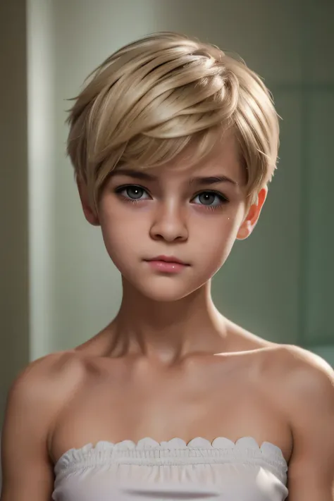 ((Femboy)), Shorthaircut Stylish, adorable, 1 femboy, (face to face), , ((baby face)), (cry sad face expression), half body portrait, (face details: 1), (eye details: 1), ((Tiny breasts:1.3)), Cute posed. proportional body. Ultra High Res. realistic: 1.4, ...