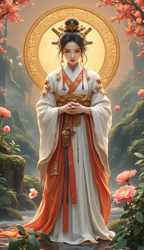 Vietnamese Mythical Characters (ren)（Disciple）、full body view、Vietnamese style 