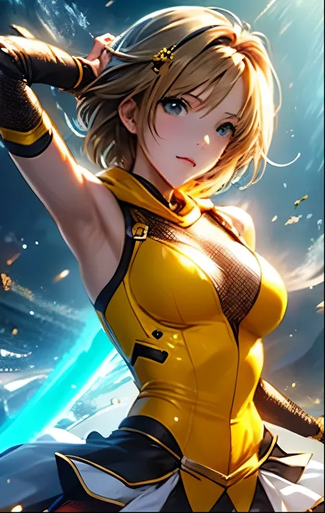 （（（ＳＦＷ、Highest quality、 first class masterpiece 、 Normal Body 、8k、  Detailed Faces 、super precise、   real color 、５refer to、Highest）））Haruka Takamori、Shennin Haruka、pretty girl、 Hair、Glowing Hair 、short hair、beautiful breasts、slender、 slim、Petite、 can be us...