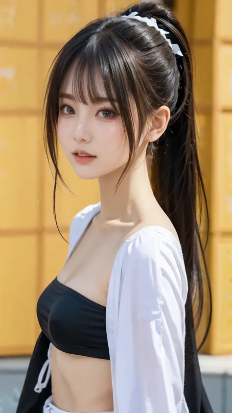 (( stylish hair :1.3)), photorealistic:1.32、best quality、ultra high definition、the most beautiful Japanese girl pictures、 CUTE AND BEAUTIFUL FACE DETAILS、Xiaoyan、(Purelos Face_v1:0.008)、美しいbungs、、Shine, fair, growing skin、((One person)), hair entangled in...