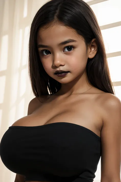 Skinny, green fluorescence Strapless Jumbo (Fatty), adorable, (1 girl), (face to face), , baby face, sad, half body portrait, (face details: 1), (eye details: 1), ((big breasts Solid:1.54)). wearing translucent (transparent) transparency (soft short t-shir...