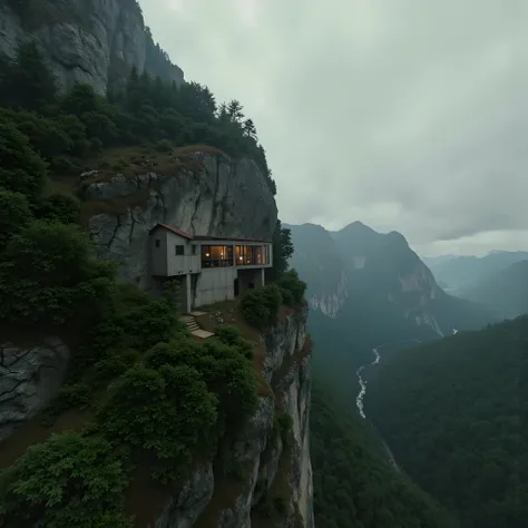 “Glass Cages & Galvanized Ruins: A Survivalist’s Dystopia”, Spectacular architectural escapism. Paradoxically built with vertigo induced proportions and mind bending perspectives), (Bizarre builds), A n awe-inspiring jungle mountain retreat and bunker, (da...
