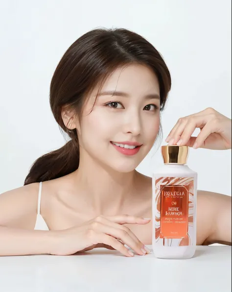 (((masterpiece))), (((best quality: 1.4))), ((super detailed: 1.4)),  

An aarafed woman with long hair posing with a bottle of perfume, dilraba dilmurat, beautiful south korean woman, krystal, heonhwa choe, perfume, jinyoung shin, popular south korean mak...