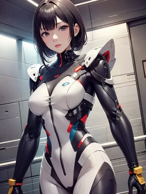 Space activity suit for women , Cybernetics As shown in the picture , lighting effects, Detailed equipment , Life support device , Equipment characteristics Beautiful , Curvy suit , Earth has landed , Undeveloped planet , Broad, Blue sky, universe,...