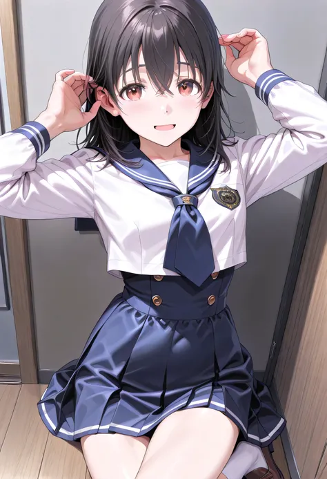 (ultra detail、Masterpiece、of the best quality、high definition:1.8)、high image quality、of the best quality、High definition picture quality 、Realistic woman、one girl、summer、Outdoors、(Out立っている smile、open your mouth, laughs:1.2)、(curvy body:1.2)、belly button、b...