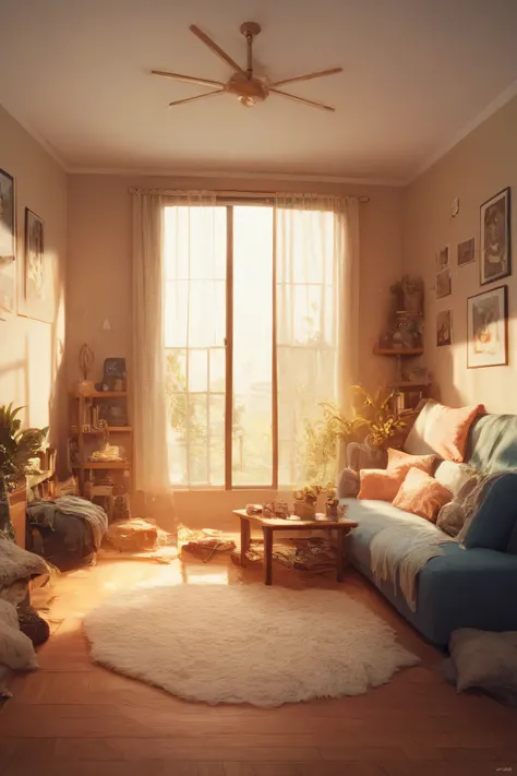 Living Room, messy room, background only,unmanned,high image quality,high quality,like a scene from a movie,