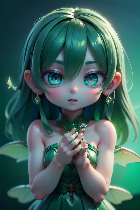 solo, female 1 person,cute, cute,small ,skin color is white,(succulent plant succulent fairy:1.5),(An accurate and perfect hand:2.0),(Anatomically Accurate Hands:2.0),( ballerina pose :1.5),(emerald green jewel-like eyes:2.5),(glittering highlights refle...