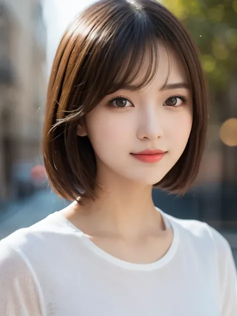 (masterpiece), highly realistic, beautiful atmosphere, intricate textures, super-resolution, hyper-realistic, high contrast, side face, Portrait of a cute girl, looking at viewer, Focus on the Face, (Glowing Eyes), Glossy lips, rouge lip, make-up, blush ch...