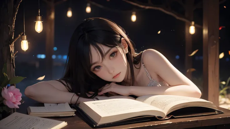 how many poetry books are beside her
It was sandwiched
More about the future than about the past
Continue reading the poem with thinking eyes
Like sinking into fading light
Words that have disappeared
Remaining unable to get anywhere
It was exchanged f...