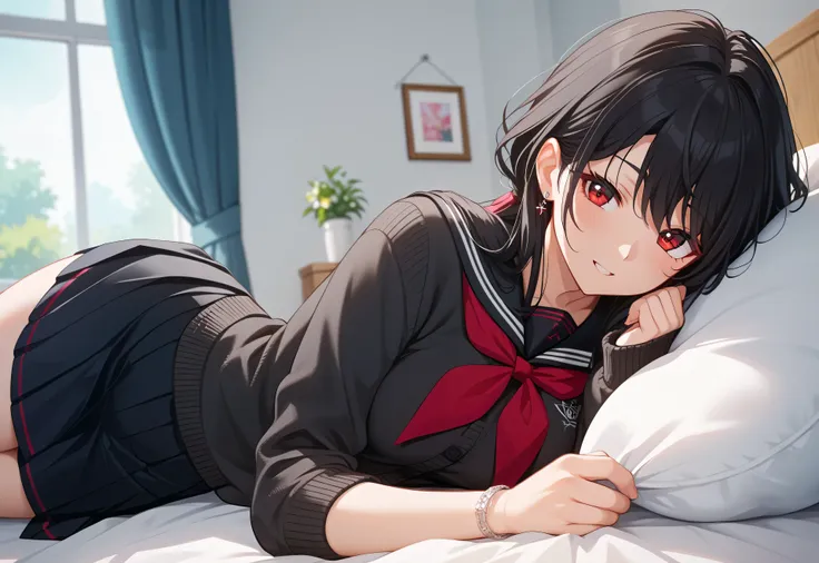 anime coloring, anime screencap,master piece、Best Quality,Super detailed,High resolution,Extremely detailed CG,Unity 8K Wallpaper,weat,score_9, score_8_up, score_7_up, score_6_up, score_5_up, score_4_up, source_anime,RenSchool, black hair, long hair, black...