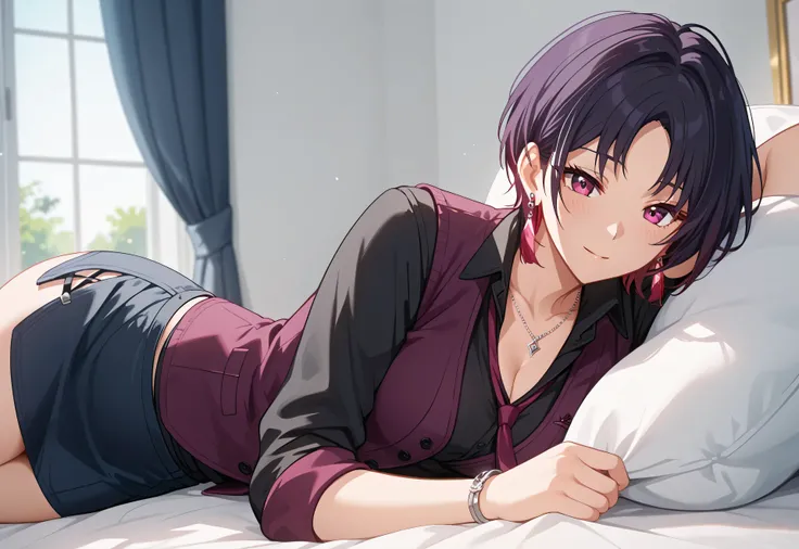 anime coloring, anime screencap,master piece、Best Quality,Super detailed,High resolution,Extremely detailed CG,Unity 8K Wallpaper,weat,score_9, score_8_up, score_7_up, score_6_up, score_5_up, score_4_up, source_anime,RenDefault, multicolored hair, short ha...