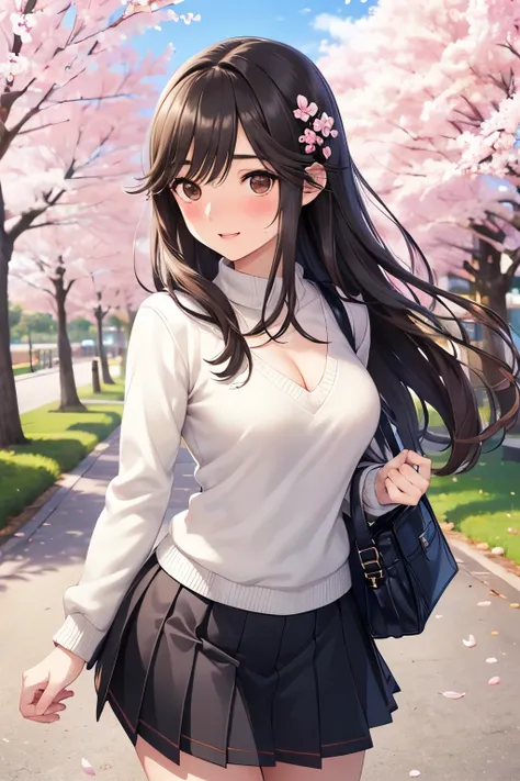 Gaoling loves flowers、Shiny brown hair, Wavy Long Hair、, Beautiful brown eyes、smile、Sparkling eyes, (Fine grain)、Ultra-detailed eyes、非常にDetailed face, Very detailedな目,

masterpiece,Highest quality,High resolution,Very detailed,masterpiece, Highest quality,...