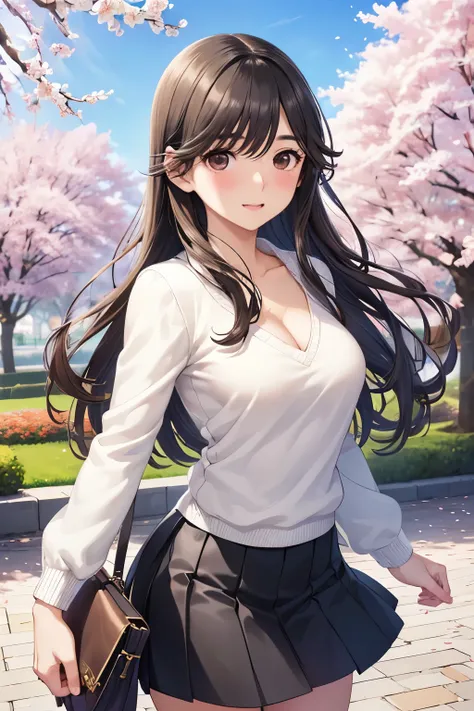 Gaoling loves flowers、Shiny brown hair, Wavy Long Hair、, Beautiful brown eyes、smile、Sparkling eyes, (Fine grain)、Ultra-detailed eyes、非常にDetailed face, Very detailedな目,

masterpiece,Highest quality,High resolution,Very detailed,masterpiece, Highest quality,...