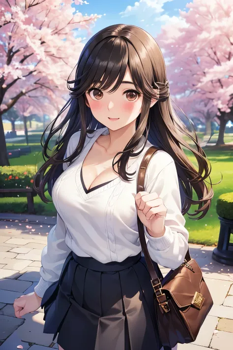 Gaoling loves flowers、Shiny brown hair, Wavy Long Hair、, Beautiful brown eyes、smile、Sparkling eyes, (Fine grain)、Ultra-detailed eyes、非常にDetailed face, Very detailedな目,

masterpiece,Highest quality,High resolution,Very detailed,masterpiece, Highest quality,...
