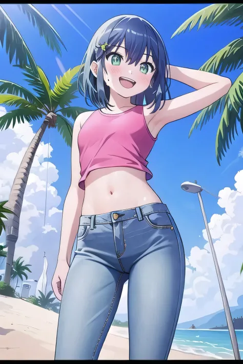 masterpiece, best quality, ultra detail, ((Perfect Face, perfect eyes, perfect hair, perfect arm)), 1girl, o, petite, ((round face, ecstasy, orgasm face, drooping eyes, shame smiling, blush)), dropping eyes, sleepy, Open mouth, ((White teeth)), background(...