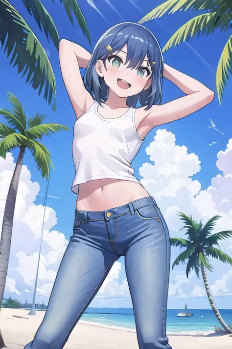 masterpiece, best quality, ultra detail, ((Perfect Face, perfect eyes, perfect hair, perfect arm)), 1girl, o, petite, ((round face, ecstasy, orgasm face, drooping eyes, shame smiling, blush)), dropping eyes, sleepy, Open mouth, ((White teeth)), background(...