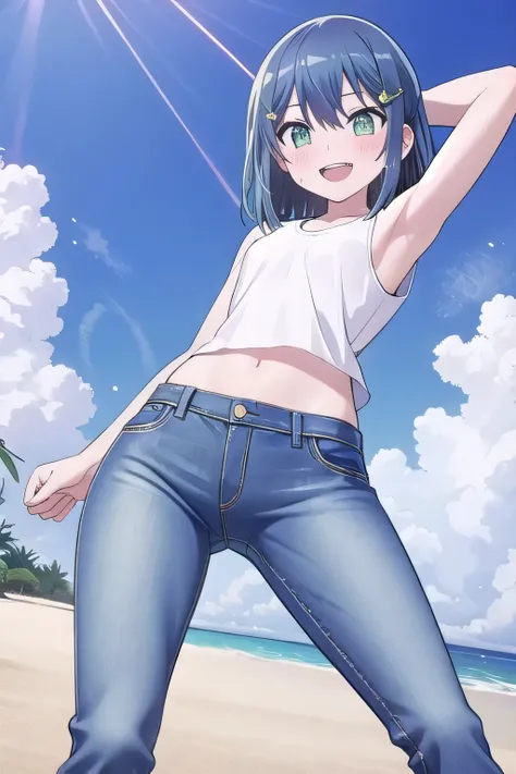 masterpiece, best quality, ultra detail, ((Perfect Face, perfect eyes, perfect hair, perfect arm)), 1girl, o, petite, ((round face, ecstasy, orgasm face, drooping eyes, shame smiling, blush)), dropping eyes, sleepy, Open mouth, ((White teeth)), background(...