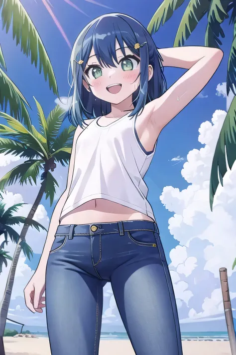 masterpiece, best quality, ultra detail, ((Perfect Face, perfect eyes, perfect hair, perfect arm)), 1girl, o, petite, ((round face, ecstasy, orgasm face, drooping eyes, shame smiling, blush)), dropping eyes, sleepy, Open mouth, ((White teeth)), background(...