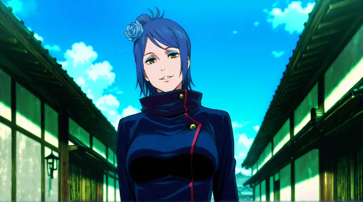 best quality, amazing quality, very aesthetic, front view,
1girl,mature female,milf, Medium breasts,upper body,looking at viewer,
Best quality,masterpiece,,high quality,highres,absurdres,epic scene,natural textures,konan,hair flower,flower,hair ornament,bl...