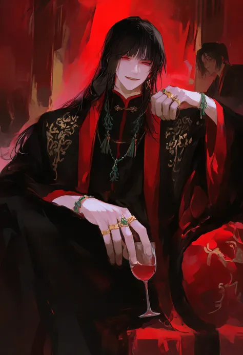 masterpiece, ultra-detailed, highres, absurdres, film grain, solo focus, year 2024,
Jang Ilsu (return of the mount hua sect), leaning arrogantly on an ornate throne, legs crossed, back slouched in confidence,
smirking with one eyebrow slightly raised, sh...