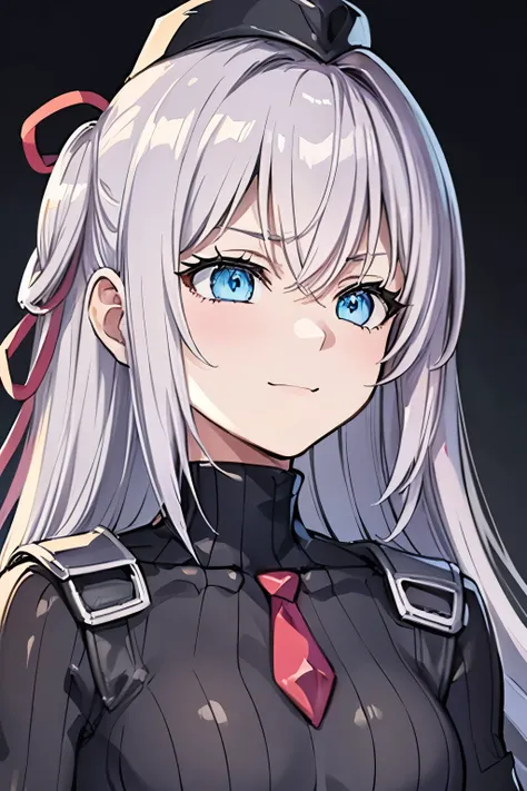 masterpiece, highest quality, (highest quality), (best illustrations), 8k,face close up,on the bed, {{{masterpiece}}}, {{{best quality}}}, {{Super detailed}}, {{very delicate and beautiful}},smile,black DOLLSUIT , DOLLSUIT,{{{best quality}}}, {{Super detai...