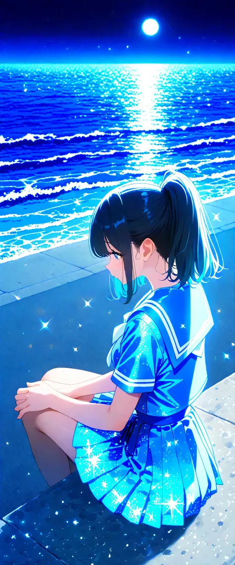 (beautiful girl: 1.3),1girl,masterpiece, Highest quality, Ultra-high resolution,rich contrast,super high quality,8k,Highly detailed CG unit wallpaper,texture,Incredibly absurd,Ultra-high resolution,RAW Photos,high school girl,(Blue and white sailor suit an...