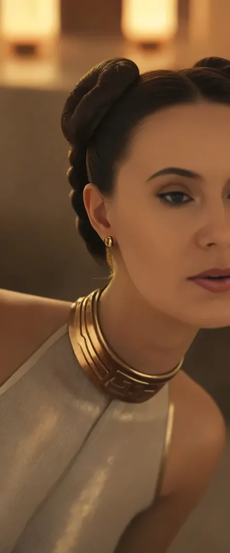 Princess Leia in erotic slave outfit at alien harem.