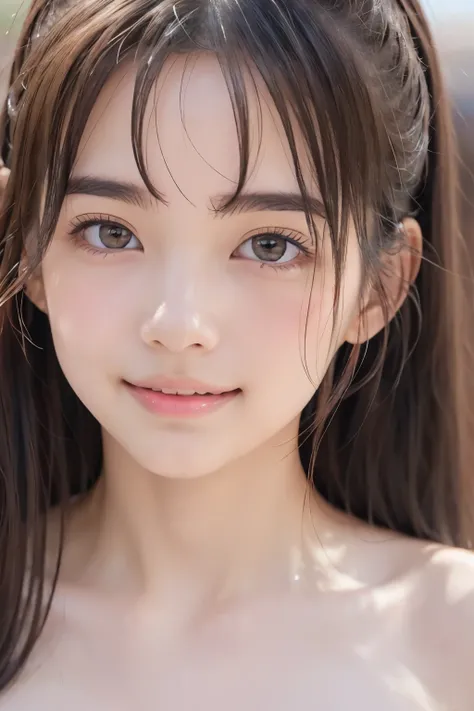 NSFW、 Wear a sailor suit、8k RAW photo, ((a sailor suit))top-quality, masterpiece,kawaii faces、dual、 ((a sailor suit))a smile、kawaii faces、超A high resolution, film grains, filmg, 1girl in, looking at the viewers, natural skin textures, realistic eyes and f...