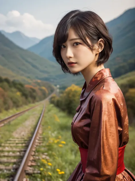 1 girl, A very beautiful portrait of a Japanese singer, ( Red Dress ), ( gothic makeup ),
(RAW Photo Best Quality), (Realistic, Realistic:1.4), (masterpiece),
Very detailed, 2k wallpaper, wonderful, finely, Very detailed, CG Unity 8k Wallpaper, Very det...