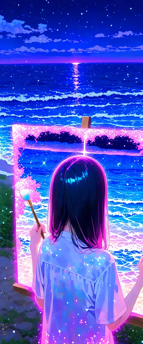 large size painting,(beautiful girl: 1.3),1girl,masterpiece, Highest quality, Ultra-high resolution,rich contrast,super high quality,8k,Highly detailed CG unit wallpaper,texture,Incredibly absurd,Ultra-high resolution,RAW Photos,high school girl,(As Born:1...