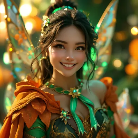 cute smile ,8K High Resolution,Light Fairy,A gentle gaze