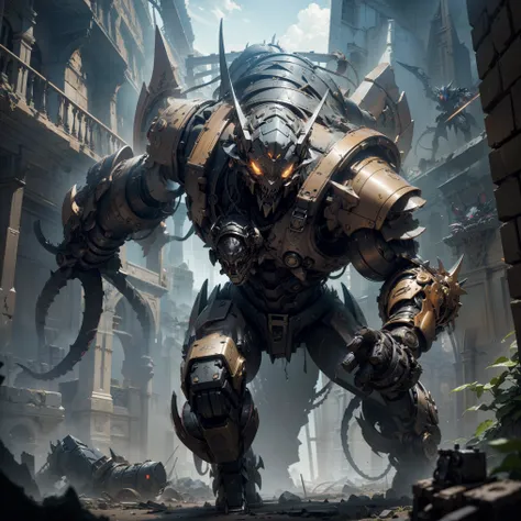 (Best Quality, 8k, high resolution, work of art: 1.2), ultra-detailed, (realista, photo-realistic, photo-realistic: 1.37). A next-generation Transformers dragon, with a high-tech, steampunk automaton design, chamado Mining Shield Aegis Platinum. This robot...
