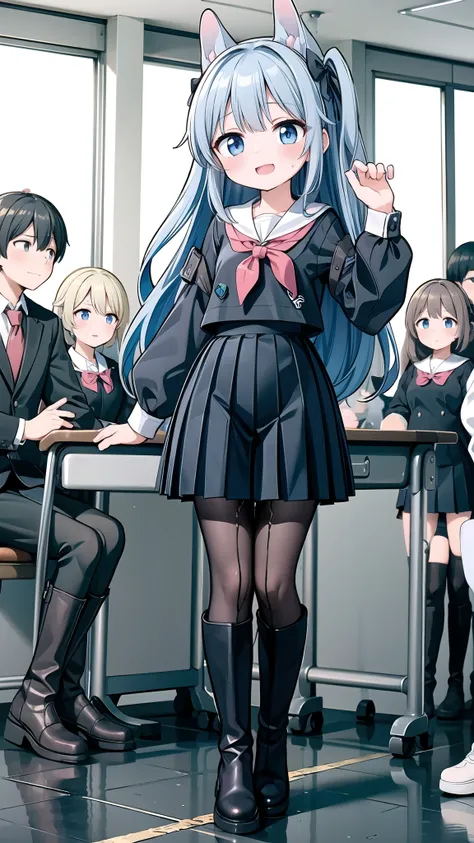 Tsukiyuki Miyako, walk, Classroom, Smile, watching the audience, colorful, (ulzzang-6500:1.0) ,black leather boots,black pantyhose,over the knee boots,peeing
wetting self
desperation Classroom ( girl is leaking urine ): 1 . 5) , blush , ( table humping:1...