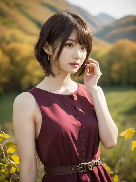 1 girl, A very beautiful portrait of a Japanese singer, ( Red Dress), ( gothic makeup), (RAW Photo Best Quality), (Realistic, Realistic:1.4), (masterpiece), Very detailed, 2k wallpaper, wonderful, finely, Very detailed, CG Unity 8k Wallpaper, Very detailed...