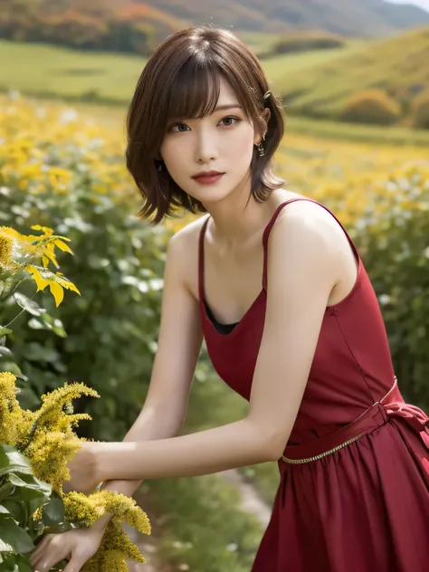 1 girl, A very beautiful portrait of a Japanese singer, ( Red Dress), ( gothic makeup), (RAW Photo Best Quality), (Realistic, Realistic:1.4), (masterpiece), Very detailed, 2k wallpaper, wonderful, finely, Very detailed, CG Unity 8k Wallpaper, Very detailed...