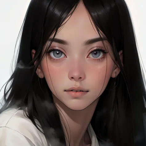 (masterpiece:1.3), (8k, realistic, RAW photo, Best Quality: 1.4), ((1 Sadako )), beautiful face, (realistic Face), (black hair, long hair:1.5),  beautiful hairstyle, (( Her Face Is Hidden by Bangs:1.5)), realistic eyes, ((White of the eyes:1.2)), Beautiful...