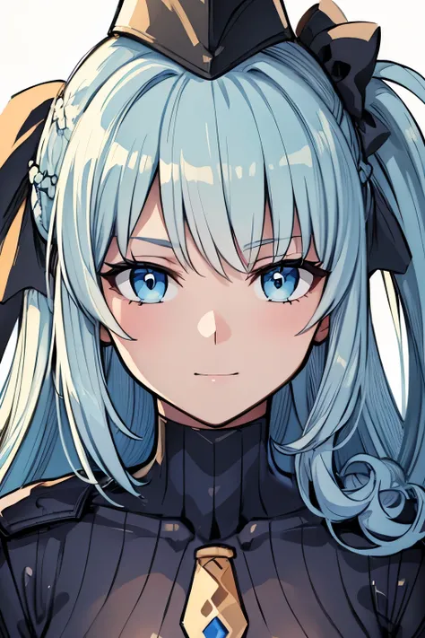 masterpiece, highest quality, (highest quality), (best illustrations), 8k,face close up,on the bed, {{{masterpiece}}}, {{{best quality}}}, {{Super detailed}}, {{very delicate and beautiful}},smile,black DOLLSUIT , DOLLSUIT,{{{best quality}}}, {{Super detai...